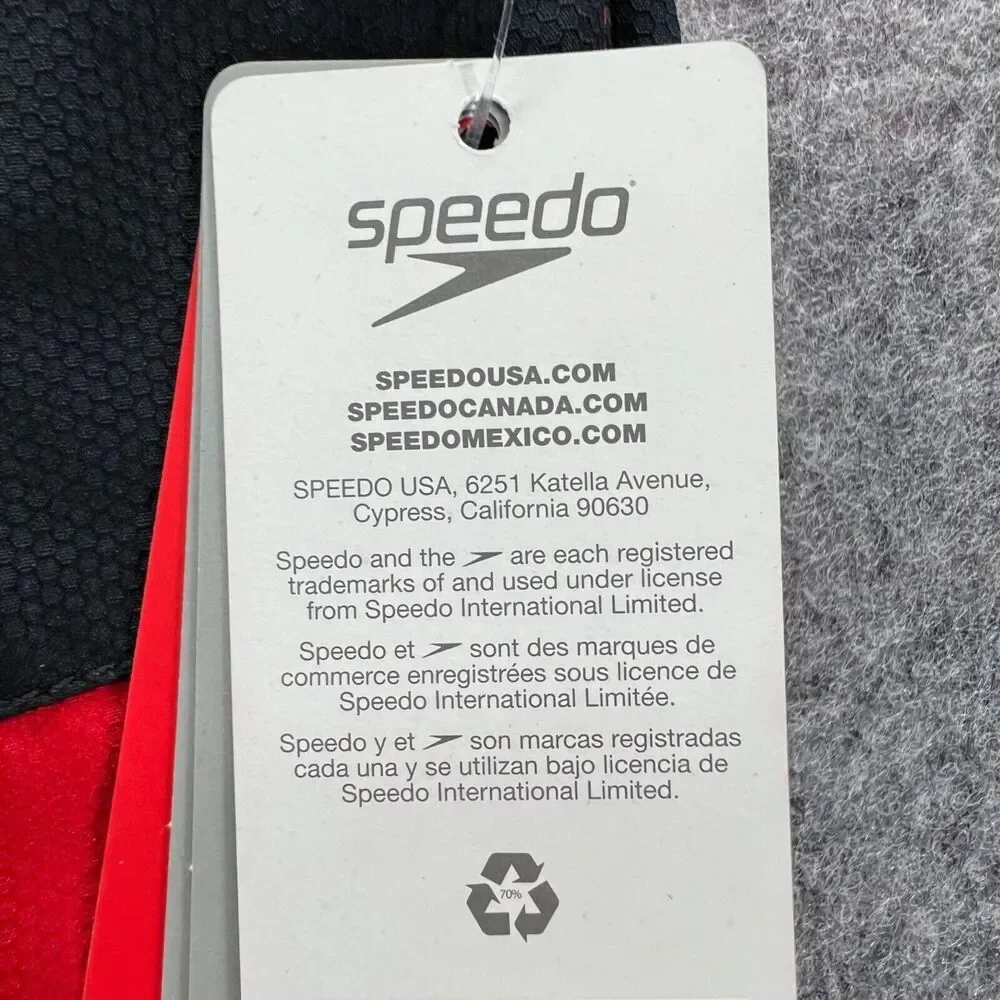 Speedo Swim Trunks Mens S Red‎ Aquagon Volley Board Shorts Beach Surf Travel NEW